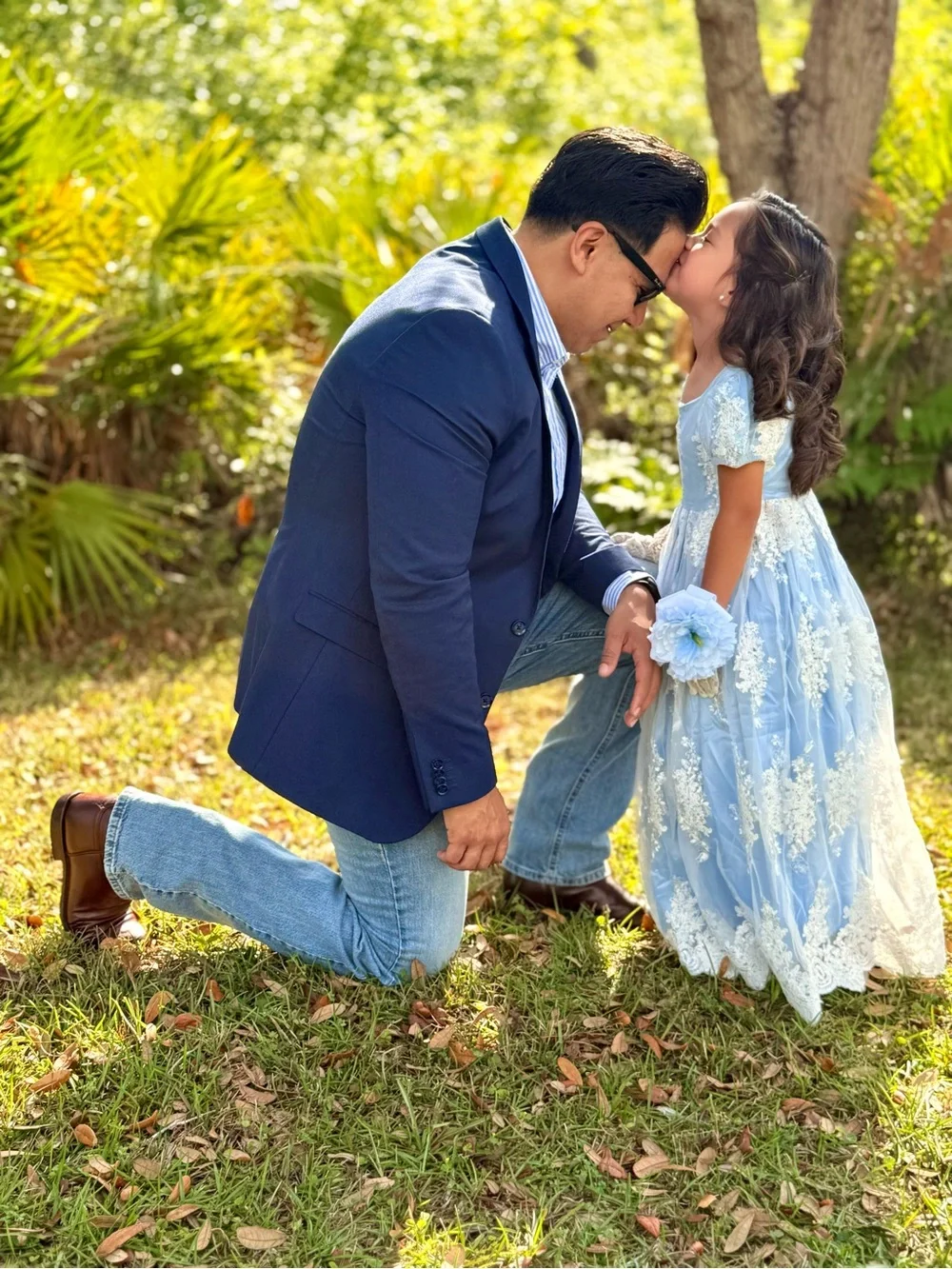 Guc-Only Little Once-Light Blue Lace Appliqué Tulle Party Dress.Bridgerton theme